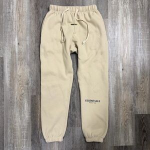 Fear of God Essentials Men's Cream Joggers-size Medium *like NEW*